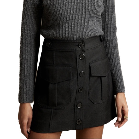 Banana Republic Dresses & Skirts - SALE Banana Republic Black Front Pocketed Lido Wool Mini Skirt